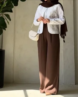 شلوار نیم بگ کرپ